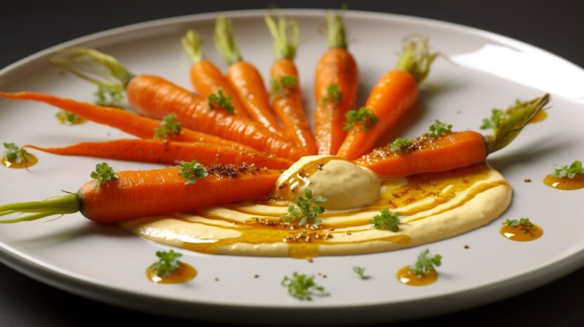 Baby Carrots with Hummus